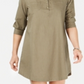 Karen Scott Women's Mini Shirt Dress Green Size X-Small