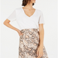 Leyden Women's  Sheer Short Sleeve Scoop Neck Top White Size S