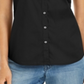 Charter Club Women's  Button-Front Top  Black Size 14