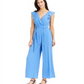 Charter Club Women's Flutter-Sleeve Cropped Jumpsui Baywater Blue 10