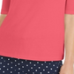 Charter Club Women's Mock-Neck Cotton Top Tuscon Coral Size S