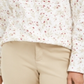 Karen Scott Women's Printed Turtleneck Top White Size Small