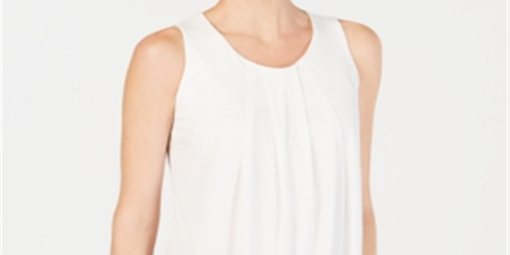 Charter Club Women's Draped Swing Tank White Size Medium