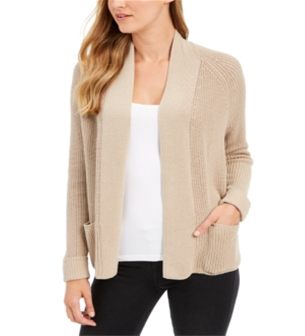 Charter Club Women's Open-Front Cardigan  Vintage Rose Brown Size 2XL