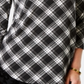 Charter Club Women's New Plaiditude Plaid Top  Black Size Large
