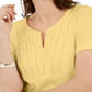 Karen Scott Women's Woven Split Neck Top Yellow Size XX-Large