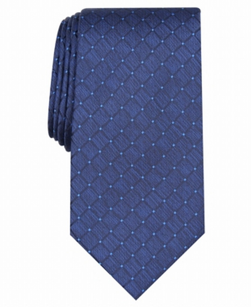 Perry Ellis Men's Meira Classic Grid Dot Tie Blue Size Regular