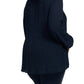Seven7 Women's Blouses Caviar Semisheer Accent Lace up Long Sleeve Top Black Size 1X