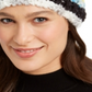 INC International Concepts Women's Colorblocked Mega Pom Beanie White One Size
