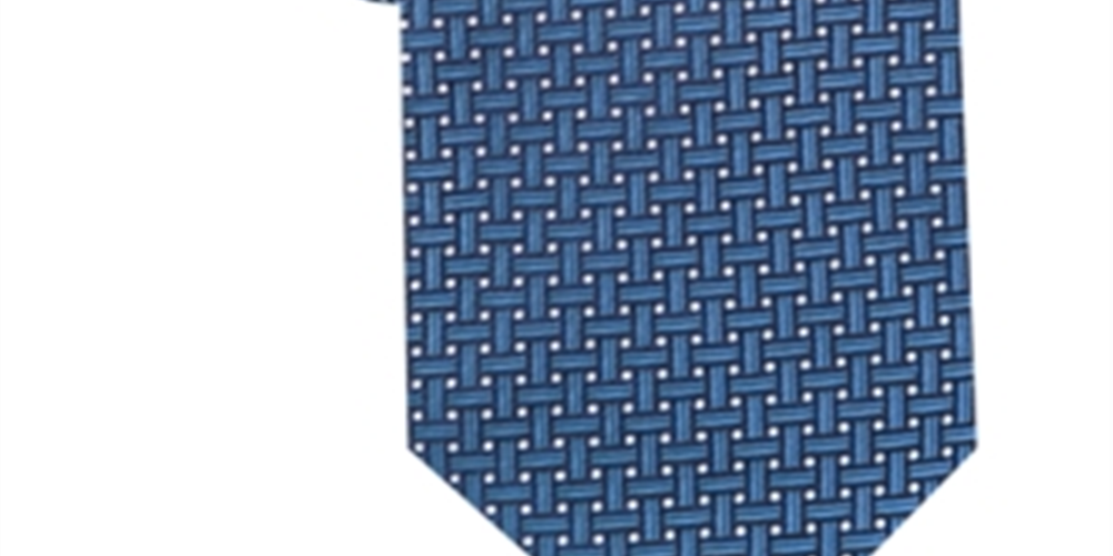 Tasso Elba Men's Positano Silk Printed Neck Tie Blue One Size