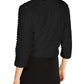 Calvin Klein Women's Faux Fur Shrug Black Size Petite Medium