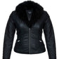 City Chic Women's Plus Panther Pleather Faux Fur Collar Jacket -Black Size S