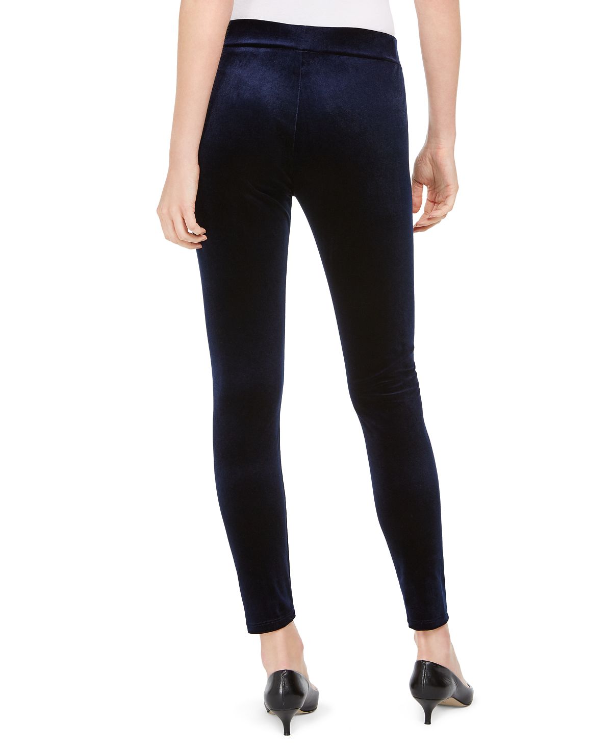 जेएम कलेक्शन महिलाओं की वेलवेट लेगिंग्स, काले रंग की, छोटे आकार S