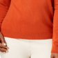 Karen Scott Women's Zip-Back Mock-Neck Sweater  Red Size 2XL