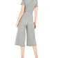 Bebop Women's Belted Plaid Short Sleeve Mock Jumpsuit Juniors Green Size Medium