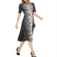 Alfani Women's Mock Neck Tie Back Dress Black Size Petite L