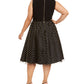 Calvin Klein Women's Plus Clip Dot Fit Flare Dress Black Size14W