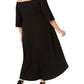 Calvin Klein Women's Plus Embellished Off The Shoulder Formal Dress Black Size 22W