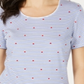 Karen Scott Women's Printed Short-Sleeve T-Shirt  - Intrepid Blue Blue Size Large