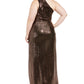 Calvin Klein Women's Sleeveless Full Length Sheath Dress Black Size 16W