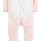 Carter's Girls' Jumpsuits Pink - Pink & Gray Floral Bear Ears Hooded Fleece Playsuit Infant Pink Size 12MOS