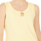 Karen Scott Women's Keyhole Hardware Tank Yellow Size Small