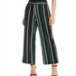 INC Women's Petite Striped Wide-Leg Pants   Mix Match Stripe Black Size 2 P