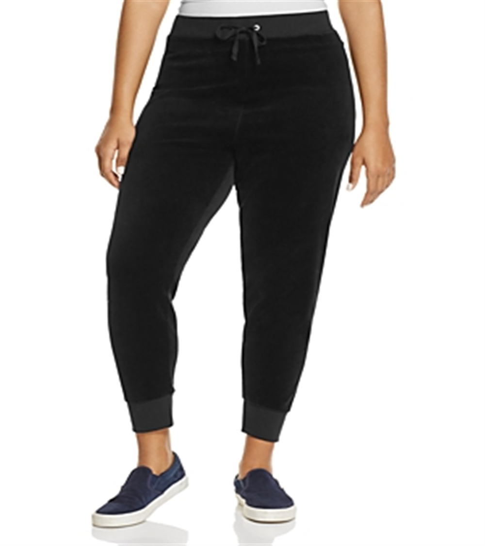 Juicy Couture Women's Plus Zuma Velour Athleisure Track Pants Navy Size XL