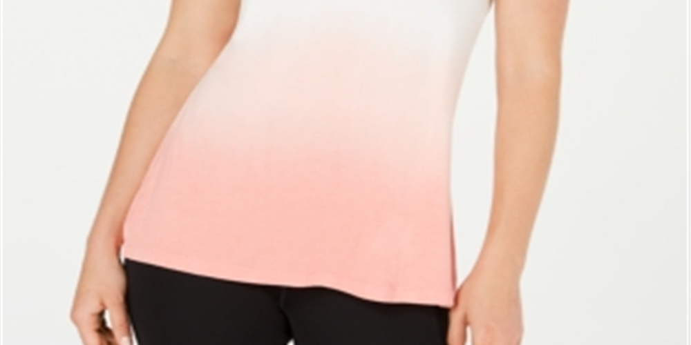 Ideology Women's Dip Dye Fitness Tank Top Pink Size M