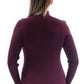 INC International Concepts Women's Mock neck Button trim Sweater Maroon Size L