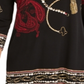 JM Collection Women's Printed Beaded Tunic  Black Size XS