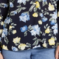 Charter Club Women's Floral-Print Georgette Blouse  Blue Size XL