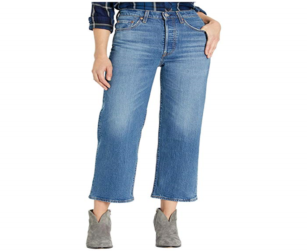 Levi's Women's Ribcage Straight Ankle Jeans, Charleston rain, Size 31