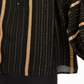 Nanette Lepore Metallic-Striped Top Black Size 10
