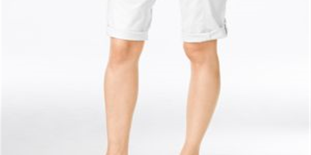 Style & Co Women's Cuffed Mid Rise Cargo Shorts White Size 2 P