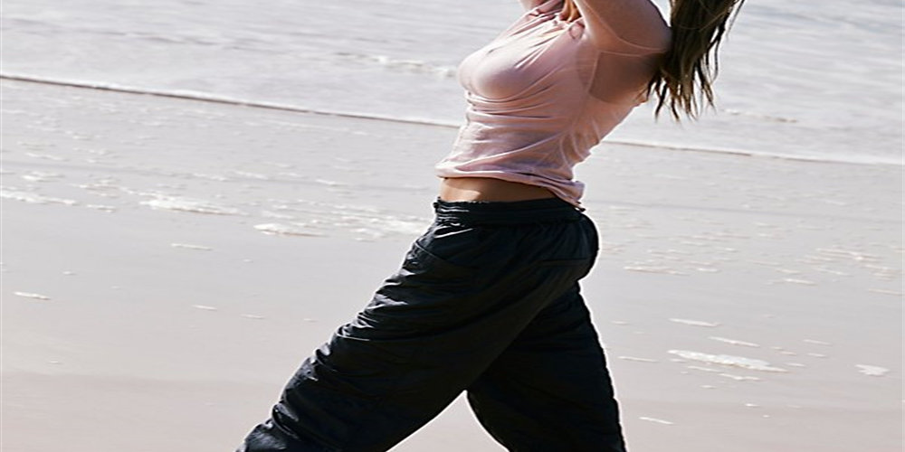 FP Movement by Free People Womens Tell Me About It Track Pants Activewea Black Size Medium