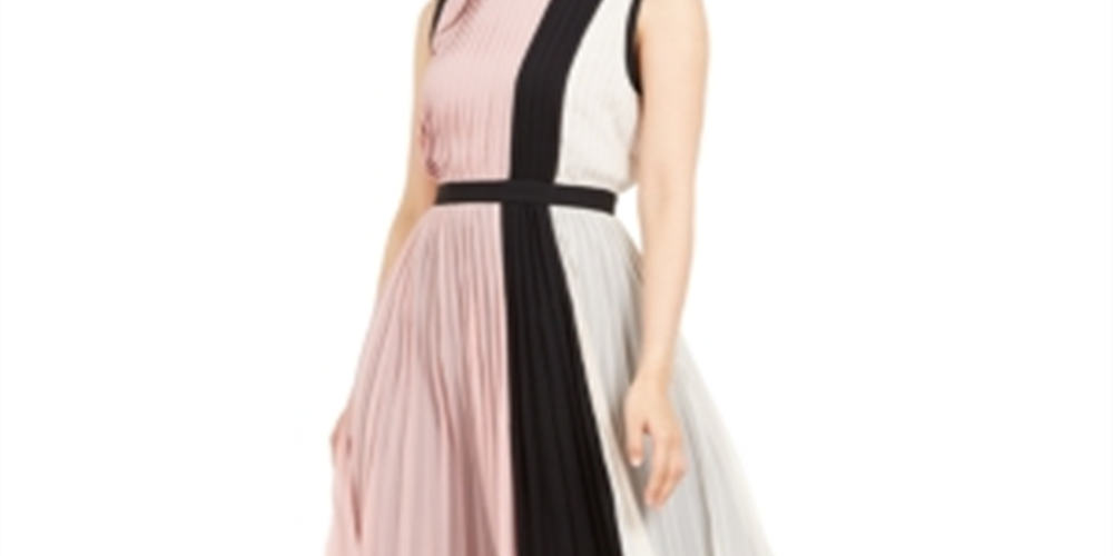 ALFANI Women's Sleeveless Full-Length Dress Pink Size 8