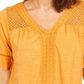 Style & Co Women's Crochet Top Yellow Size Small