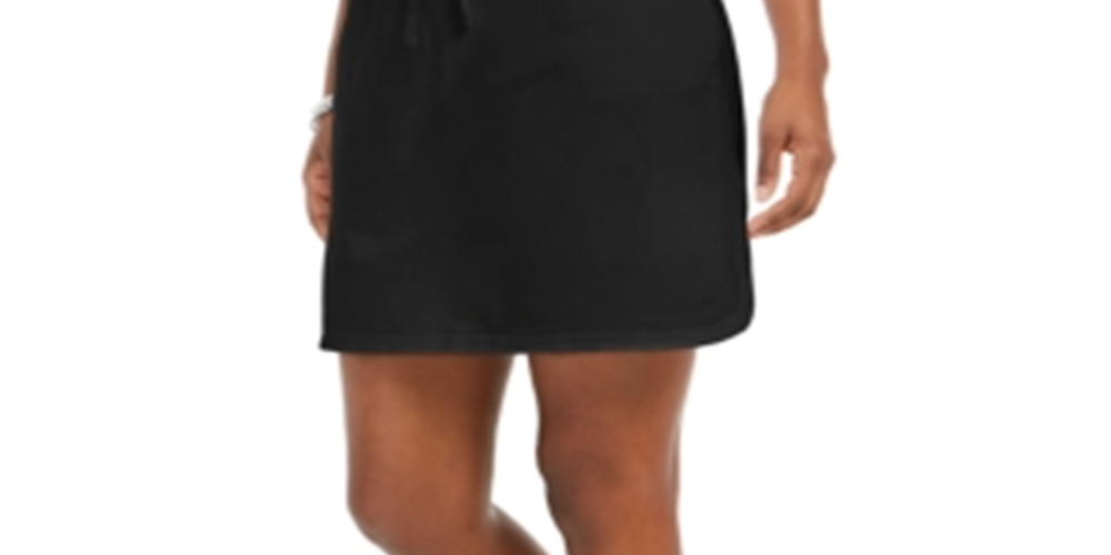 Karen Scott Women's French Terry Skort Black Size Petite Small