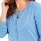 Charter Club Women's Long Sleeve Button Front Cardigan Blue Size Medium