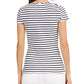 INC International Concepts Women's Striped Basic T-Shirt -White Black Size Large