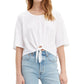 Women's Levi's Fiona Knot-Front Tee White Size X-Large