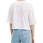 Women's Levi's Fiona Knot-Front Tee White Size X-Large