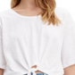 Women's Levi's Fiona Knot-Front Tee White Size X-Large