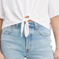 Women's Levi's Fiona Knot-Front Tee White Size X-Large
