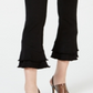 INC International Concepts Women's Double Ruffle Hem Ankle Jeans Black Size 2