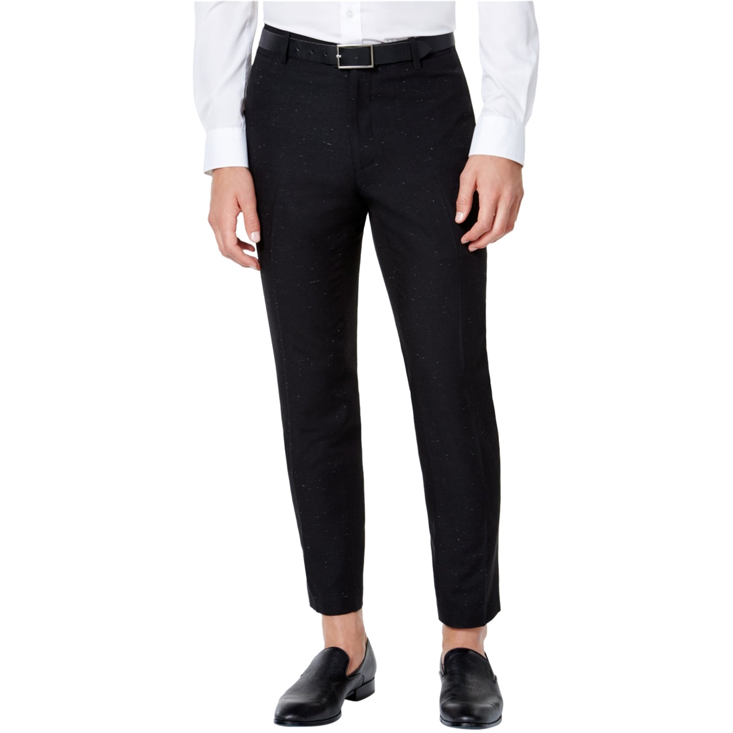 INC International Concepts Men's Speckled Casual Trouser Pants Black Size 38X30