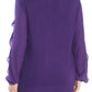 Alfani Keyhole Ruffle-Sleeve Sweater Black, Size 10