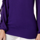 Alfani Keyhole Ruffle-Sleeve Sweater Black, Size 10