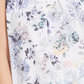 Calvin Klein Women's Floral Hardware Trim Pleat Neck Top White Size Petite M